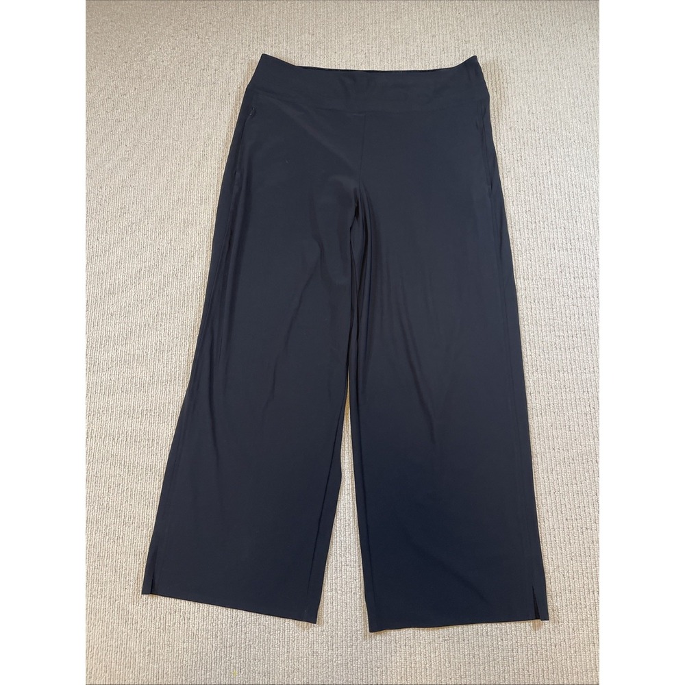 Athleta Women's 16 Cosmic Wide Leg Pants Black High Rise Casual Travel